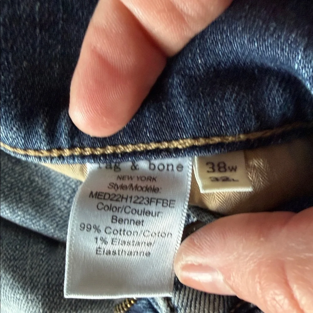 rag & bone Straight Jeans in Light Blue Wash